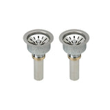 Elkay LK99 Deluxe 3.5×22 Drain Type 304 Stainless Steel Rubber STRAINER Basket (2 Pack)
