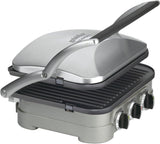 Cuisinart 5-in-1 Grill Griddler Panini Maker Bundle with Waffle Attachment (GR-4N) – Includes Grill and Waffle Plates
