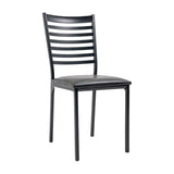5 Piece Dining Table Set Kitchen 1 Table and 4 Upholstered Chairs Metal Frame Tempered Glass Top Black