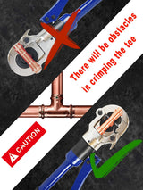 AMZCNC Copper Tube Fittings Hydraulic Pipe Crimping Tool with 1/2,3/4 and 1 Jaw Copper Pipe Propress Crimper Pressing Pliers