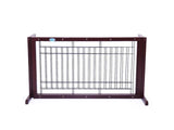 samnewrate Pet Fence Gate Free Standing Adjustable Dog Gate Solid Wood Construction Indoor