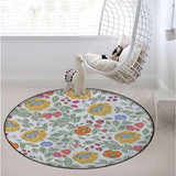 Dark Blue White Office Chair Mat Hardwood Floor Computer Desk Mat Anti-Slip Gaming Chair Mat Round Floor Mat Durable Floor Protector Old Fashion Romantic Decorating Diameter 35.4 in