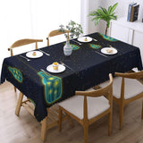 Beautiful Bottle of Under The Night Sky Print Square Tablecloth Decorated Table can able Farmhouse Decor Coffee Table Outdoor,