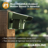 Guardline Wireless Driveway Alarm – 4 Motion Detector Alarm Sensors & 1 Receiver, 1/4 Mile Range, Weatherproof Outdoor Security Alert System for Home & Property