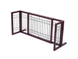 samnewrate Pet Fence Gate Free Standing Adjustable Dog Gate Solid Wood Construction Indoor