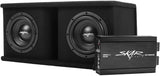 Skar Audio Dual 12 Complete 2,400 Watt SDR Series Subwoofer Bass Package – Includes Loaded Enclosure with Amplifier