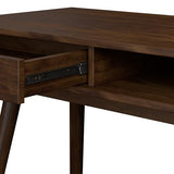 Bush Furniture Nora 54W Writing Desk in Dark Walnut | Computer Table for Home Office Workspace or Entryway