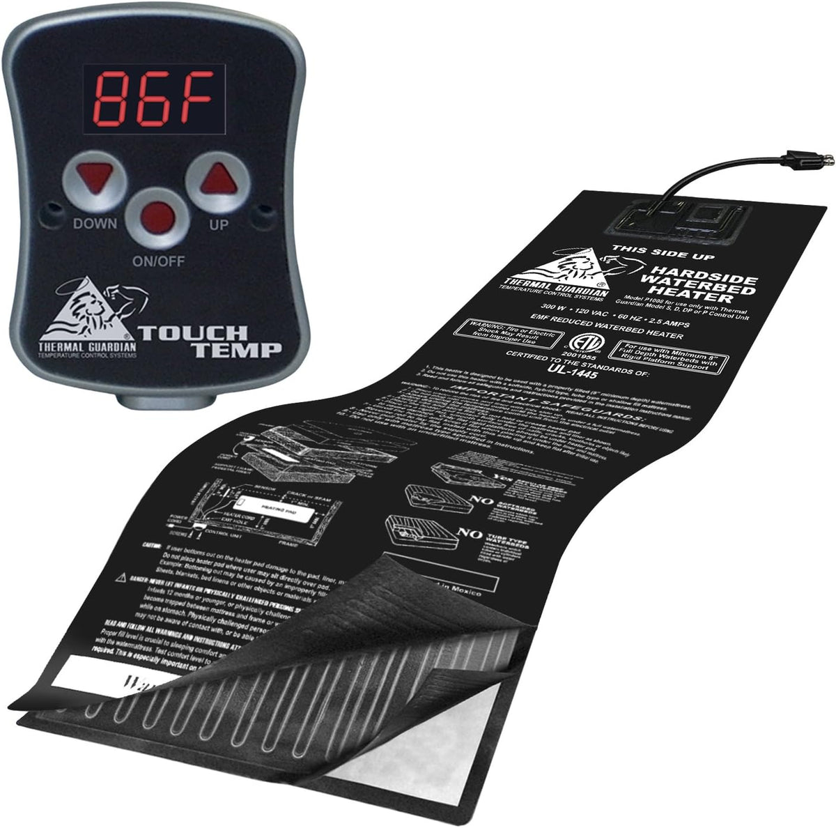 INNOMAX Thermal Guardian Touch Temp Solid State Hardside Waterbed Heater, Full Watt