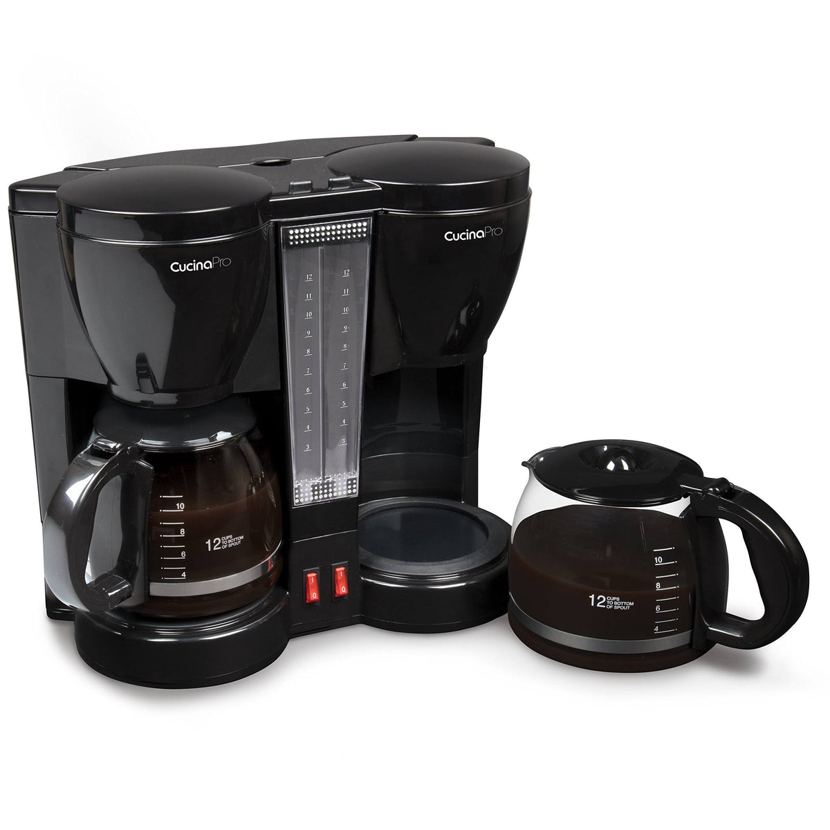 Cucinapro Double Coffee Brewer Station – Dual Coffee Maker Brews Two 12-Cup Pots