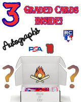 Three Graded Baseball Cards Gift Box: MLB Edition ??Three Premium PSA/BGS Graded 10, 9.5 or 9 Cards ??Potential Rookie Autographs & Numbered RC Refractors??Gift for Baseball Fans??by Slabs of Heat