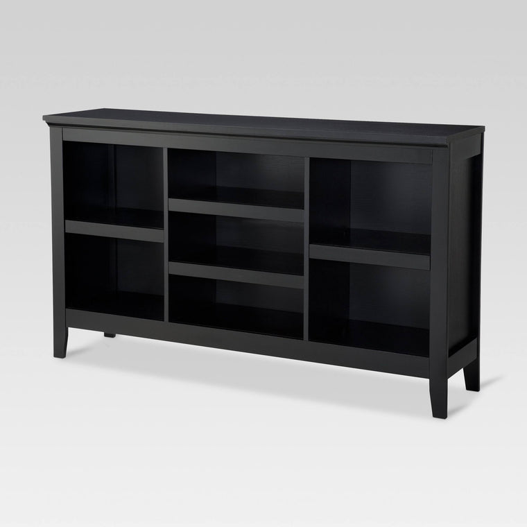 Threshold Carson Horizontal Bookcase with Adjustable Shelves – Black