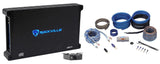 Rockville dB14 4000w Peak/1000w RMS Mono 2 Ohm Amplifier Car Audio Amp Bundle with Rockville RWK4CU 4 AWG Gauge 100% Copper Complete Amp Installation Wire Kit OFC