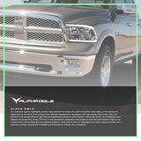 Alpha Owls 8710401 Crystal Headlights With Switchback Sequential LED Light Bar & Startup Light – Black Amber Fits 2009-2018 Dodge Ram 1500 2500 3500/2019-2023 Classic Halogen Models