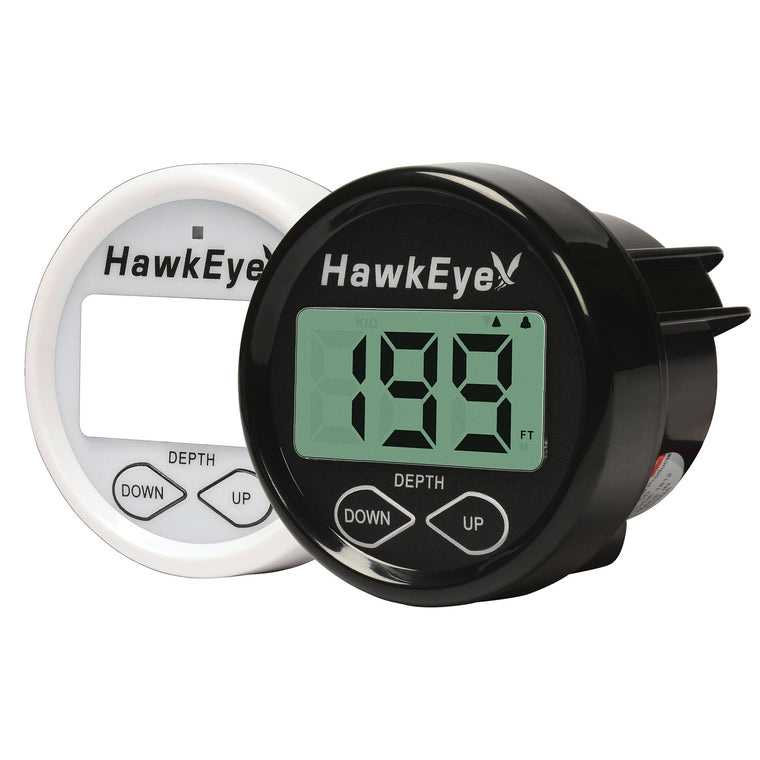Hawkeye DT1B Softglow LCD Boat Mount Depth Sounder – Black/White