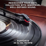 Victrola The Quincy 6-in-1 Bluetooth Record Player & Multimedia Center with Built-in Speakers ?C 3-Speed Turntable, CD & Cassette Player, AM/FM Radio, Wireless Music Streaming (Natural)