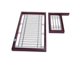 samnewrate Pet Fence Gate Free Standing Adjustable Dog Gate Solid Wood Construction Indoor