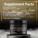 Shilajit Pure Himalayan Organic Shilajit Resin – Himalayan Shilajit Supplement- Maximum Potency and Pure Shilajit for Men, Gold Grade Natural Shilajit with 85+ Trace Minerals and Fulvic Acid – 60g