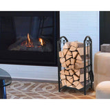 Juvale Firewood Rack with 4 Fireplace Tools – Fireplace Log Holder for Indoor An