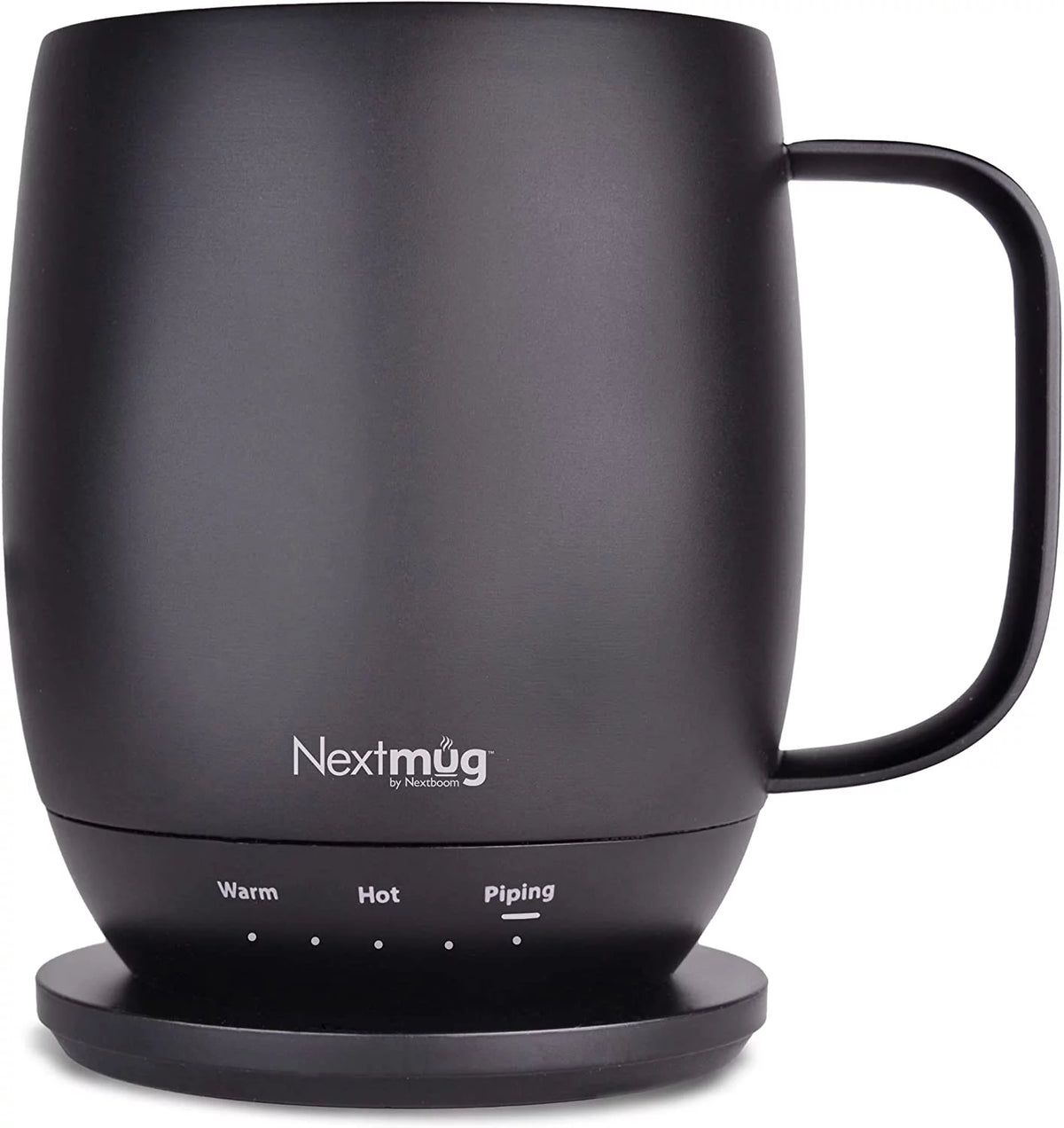 Nextmug by Nextboom – Temperature-Controlled, Self-Heating Coffee Mug (Black – 14 oz.)
