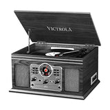 Victrola The Quincy 6-in-1 Bluetooth Record Player & Multimedia Center with Built-in Speakers ?C 3-Speed Turntable, CD & Cassette Player, AM/FM Radio, Wireless Music Streaming (Natural)