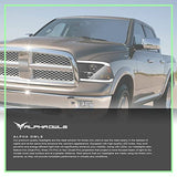 Alpha Owls 8710401 Crystal Headlights With Switchback Sequential LED Light Bar & Startup Light – Black Amber Fits 2009-2018 Dodge Ram 1500 2500 3500/2019-2023 Classic Halogen Models