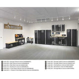 Husky G3602T-US Ready-to-Assemble 24-Gauge Steel Freestanding Garage Cabinet in Black (36 in. W x 72 in. H x 18 in. D)