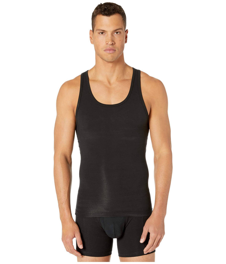 Spanx Cotton Compression Tank, L, Black