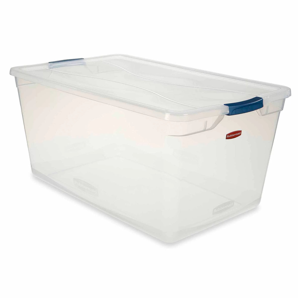 Rubbermaid Clever Store Clears Standard Latch Storage Container, 95 qt, Clear