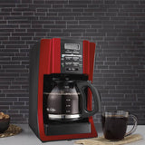 Mr. Coffee Advanced Brew Programmable Coffee Maker, Red, 12 Cup