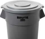 Rubbermaid Commercial FG265400GRAY BRUTE Heavy-Duty Round Waste/Utility Container, 55-gallon Lid ONLY, Gray