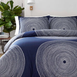 Marimekko 221439 Fokus Duvet Cover Set, Twin, Navy