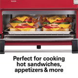 Hamilton Beach – Toastation 2-Slice Countertop Toaster and Toaster Oven – Red 22724