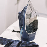 Rowenta DW9280 Steam Force Steam Iron with 400-Hole Stainless Steel Soleplate, 1800-Watt, Blue