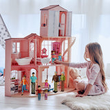Sweet Li’l Family Dollhouse People Set of 9 Action Figure Set – Grandpa, Grandma, Mom, Dad, Sister, Brother, Toddler, Twin Boy & Girl