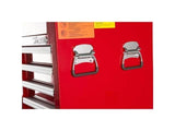 Westward 15-1/2×22 Side Cabinet, 7 Drawers, Red, 32H864