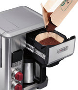 Wolf Gourmet – 10-Cup Coffee Maker with Water Filtration – Stainless Steel/Red Knob